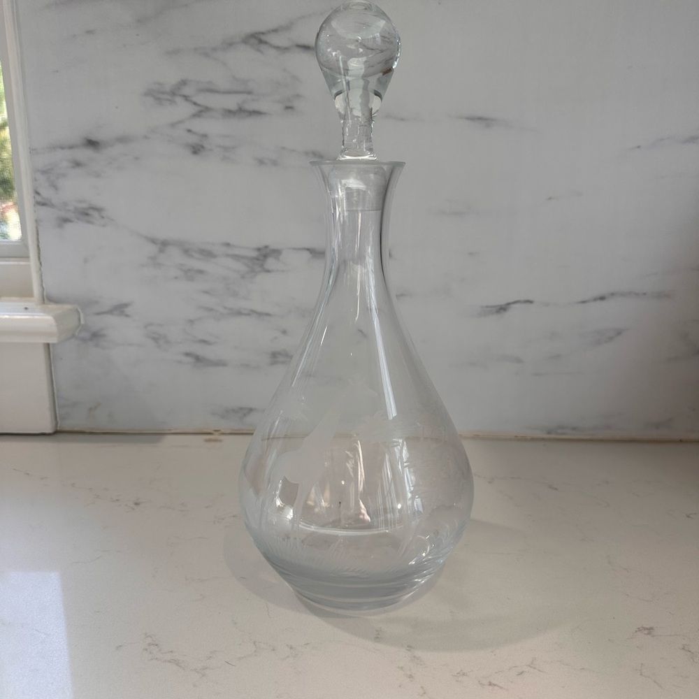 Queen Lace Kenya Crystal Decanter with Stopper RARE